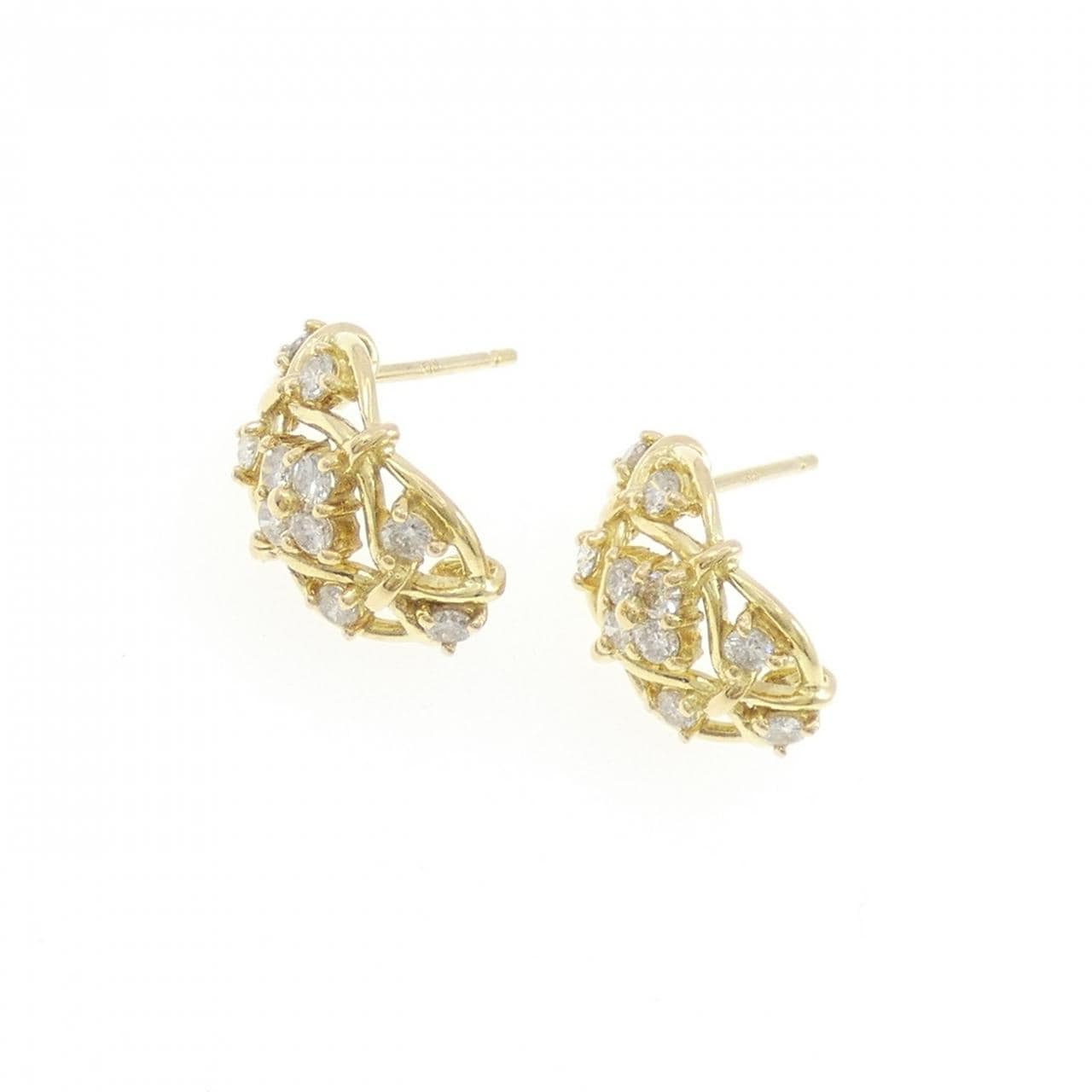 K18YG Diamond earrings 0.50CT