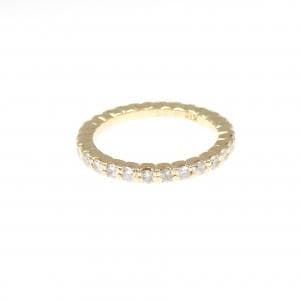 K18YG フルエタニティ ダイヤモンド ピンキー リング 0.43CT