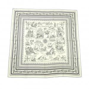 エルメス HERMES TATOUAGES MARINS BANDANA H243374S カレジェアン140 ショール