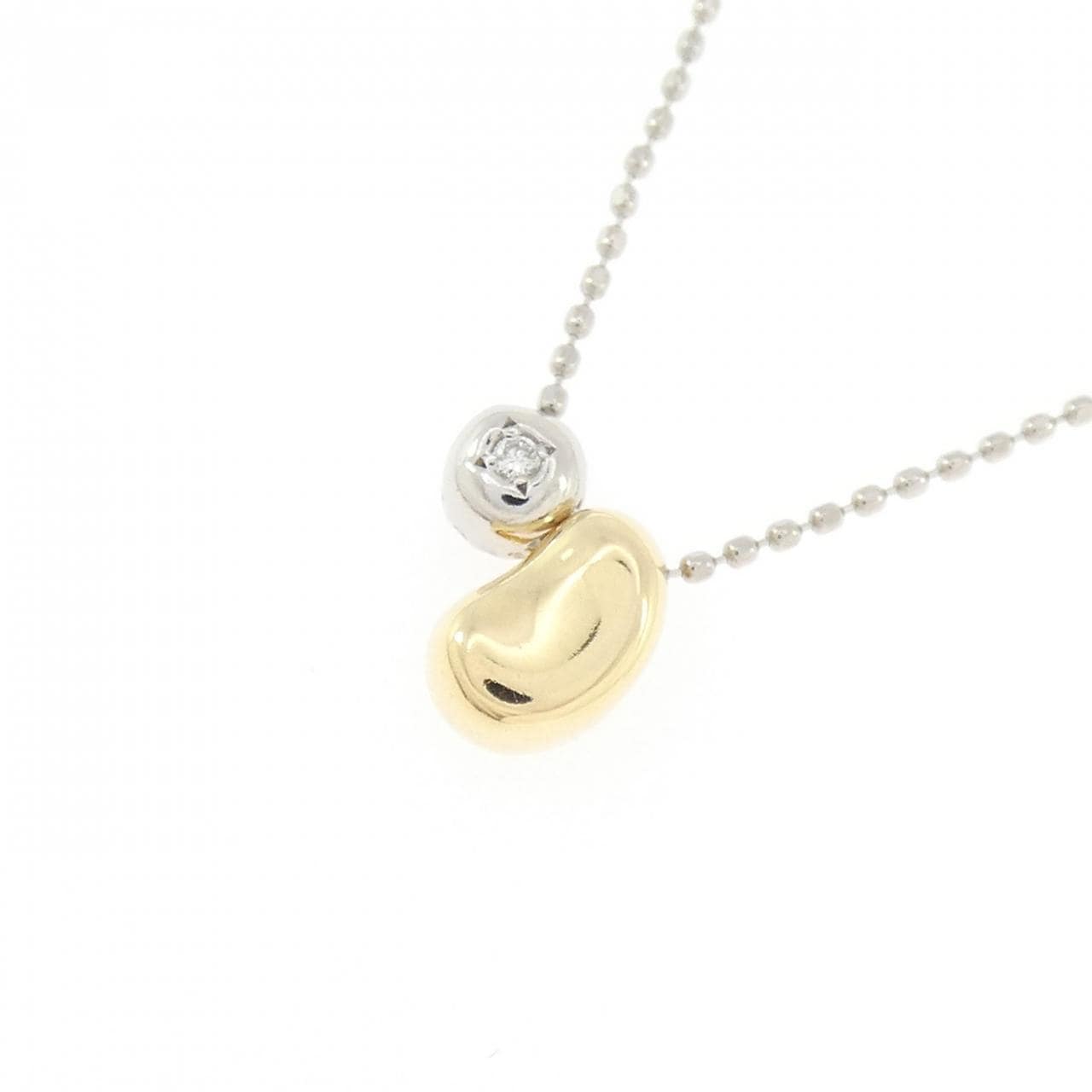 K18YG/PT900/PT850 2WAY ダイヤモンド ネックレス 0.01CT