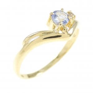 K18YG sapphire ring