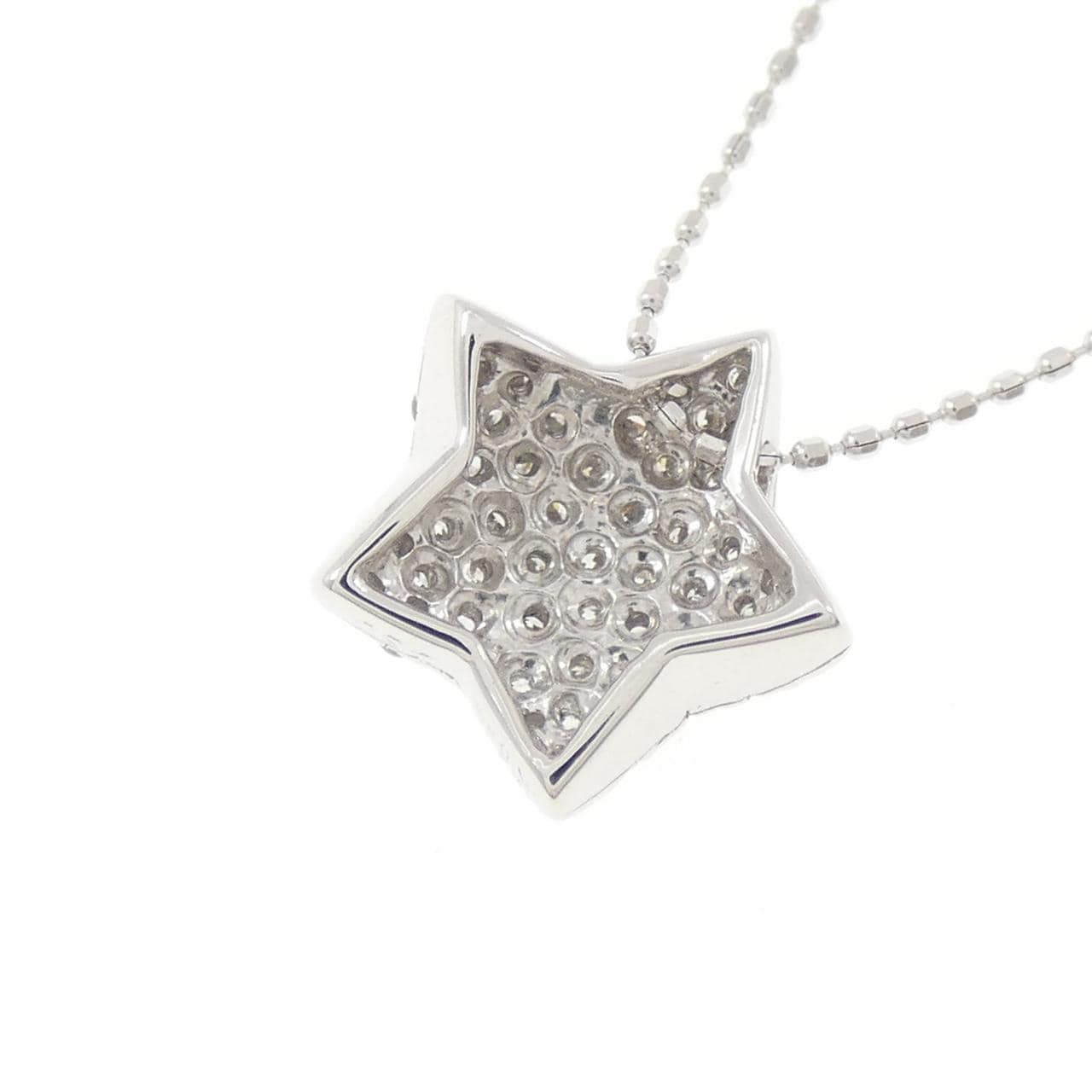K18WG スター ダイヤモンド ネックレス 0.30CT
