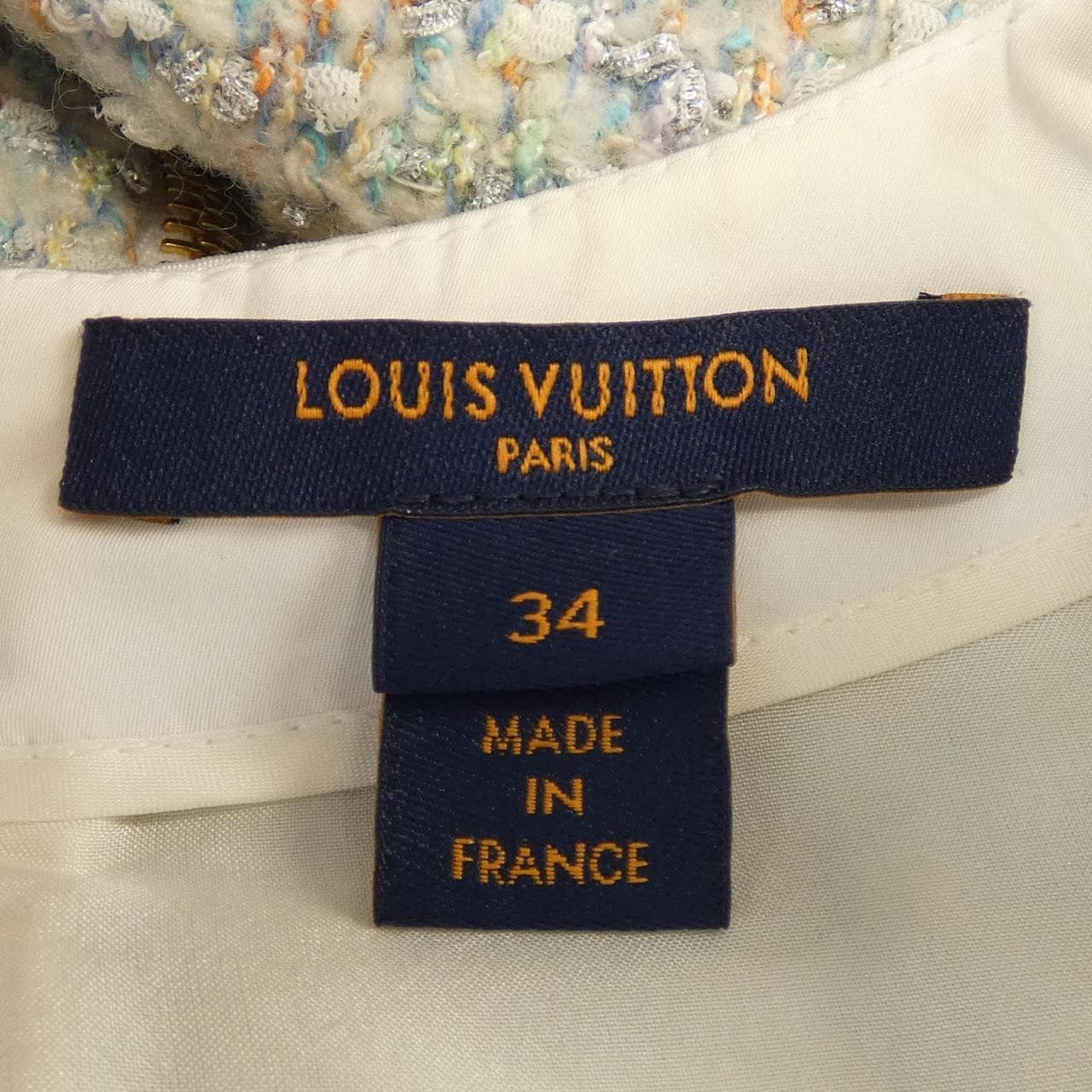 ルイヴィトン LOUIS VUITTON スターダストルレックスツイードAラインドレス FNDR64P24 ワンピース