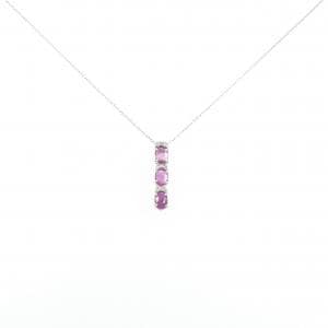 K18WG ルビー ネックレス 1.10CT
