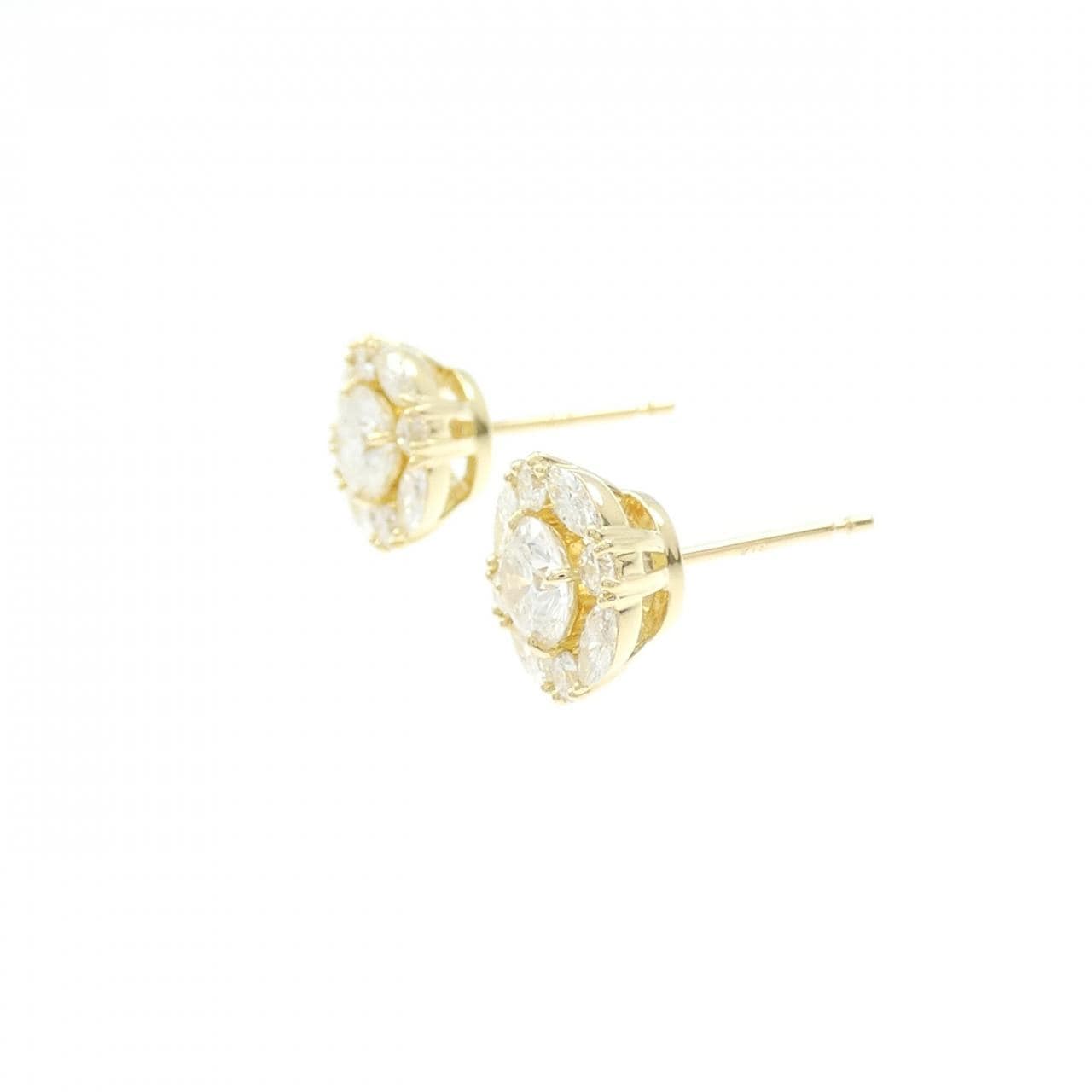 【新品】K18YG ダイヤモンド ピアス 0.330CT 0.321CT G SI2 Good