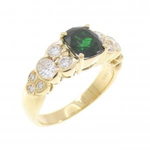 K18YG グリーンガーネット リング 1.180CT