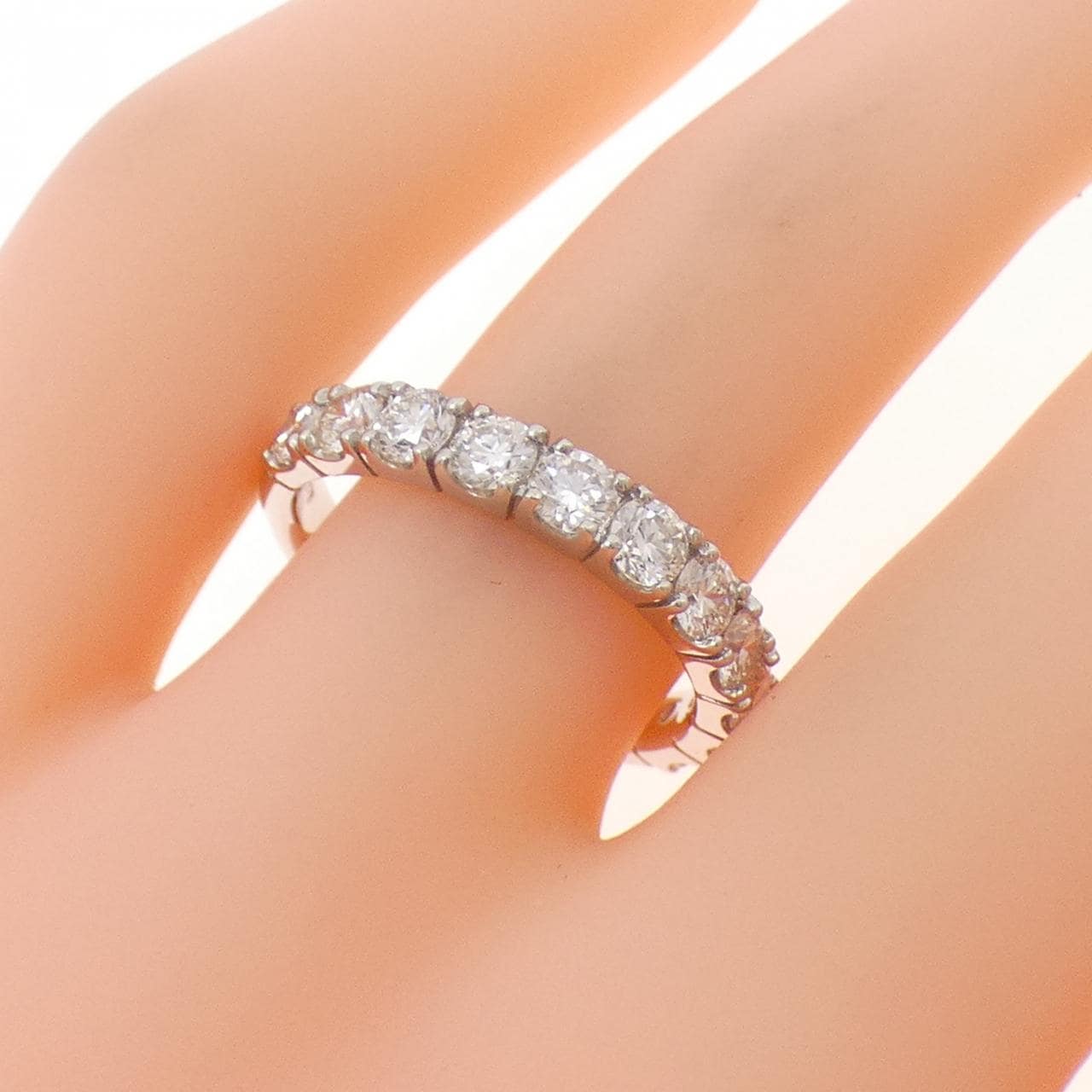 PT900 ハーフエタニティ ダイヤモンド リング 1.00CT