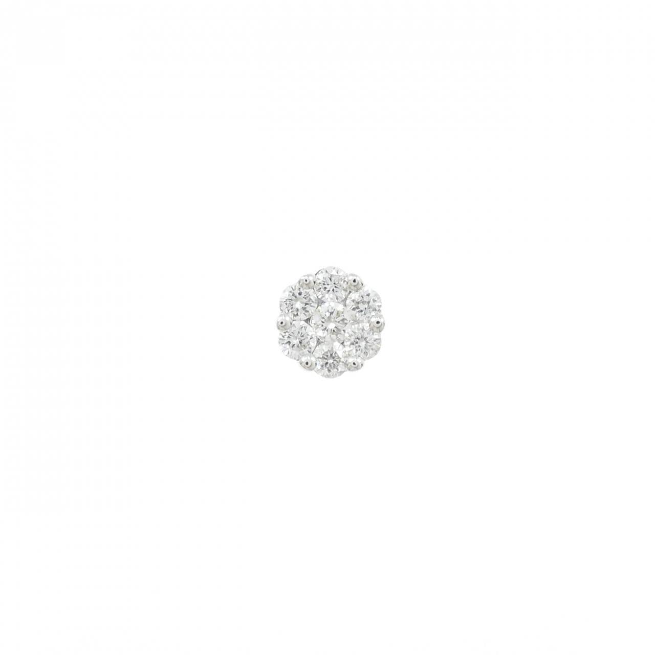 K18WG ダイヤモンド ピアス 片耳 0.25CT