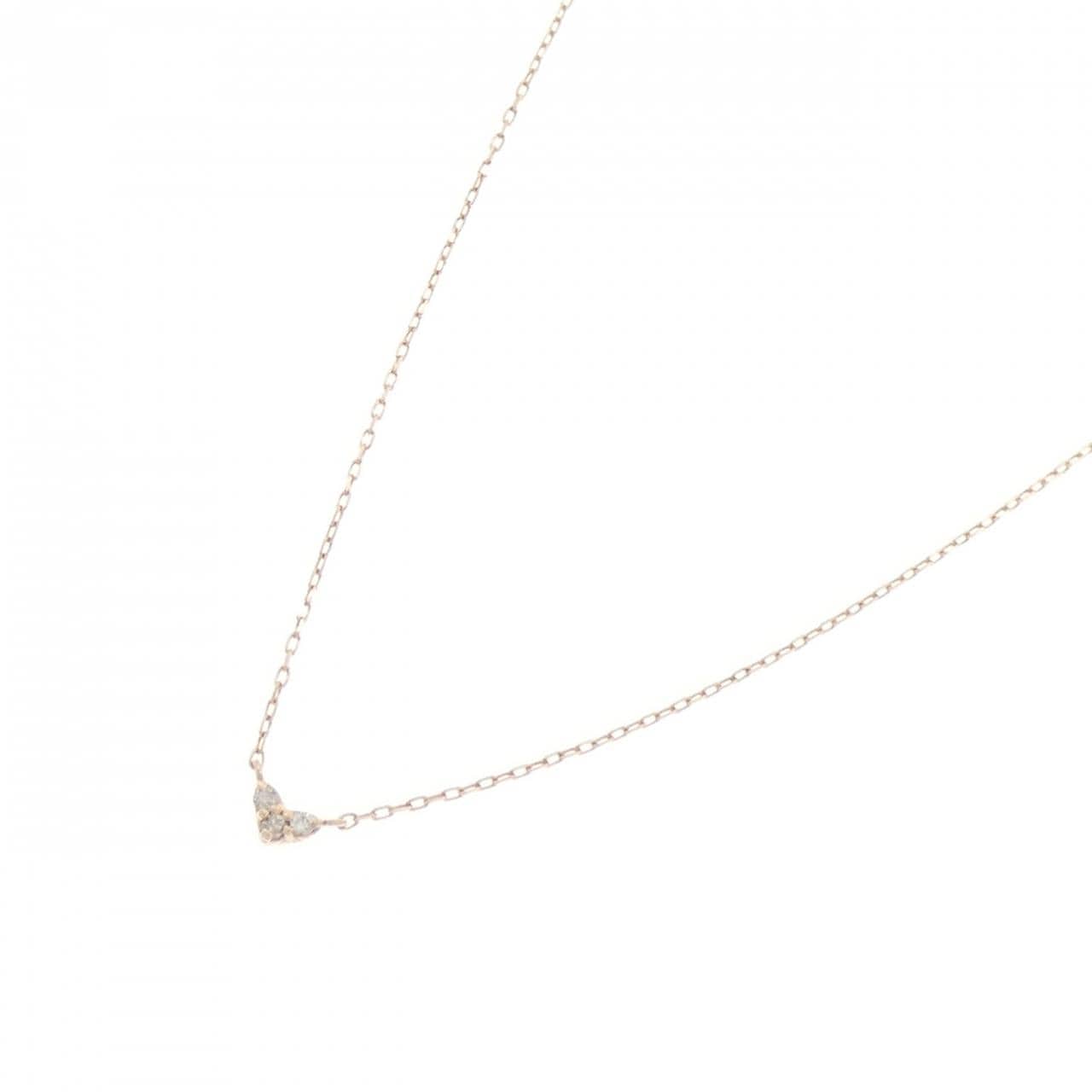 K10PG ハート ダイヤモンド ネックレス 0.02CT