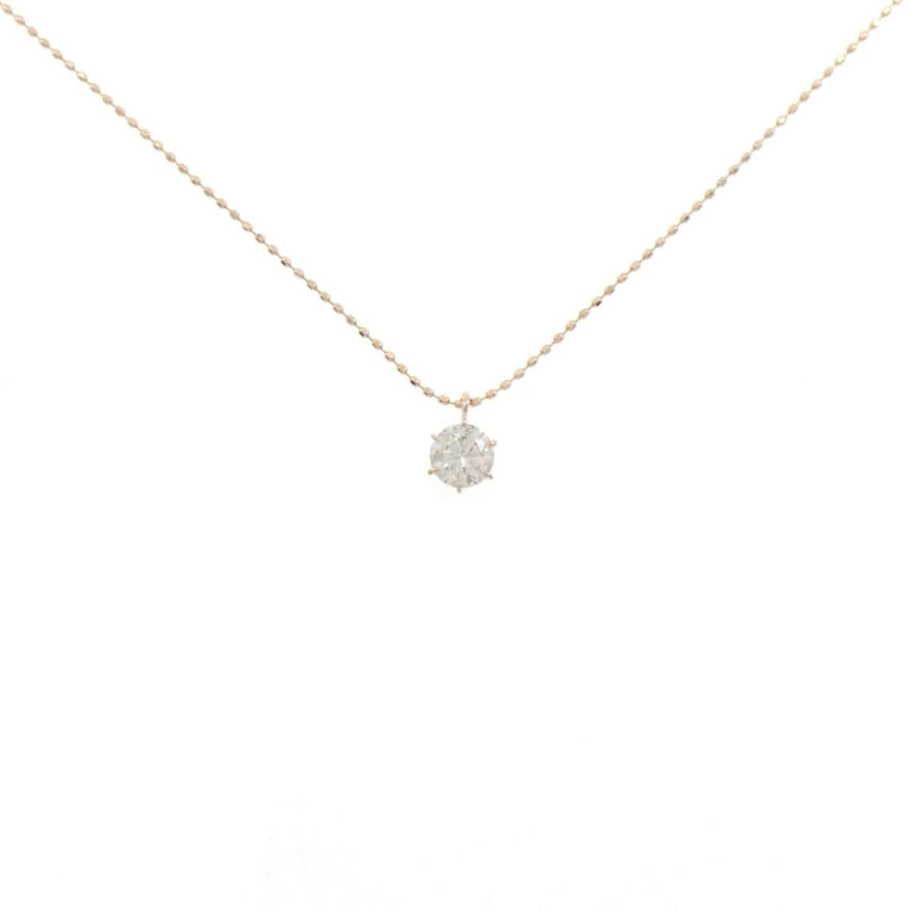 K18PG ソリティア ダイヤモンド ネックレス 0.421CT