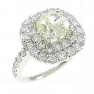 PT900 ダイヤモンド リング 1.619CT LY SI2 ファンシーカット
