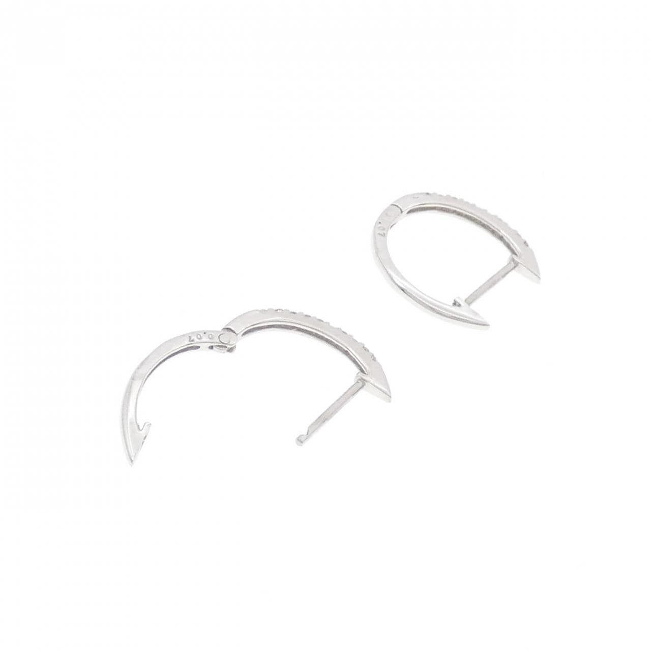 K18WG ダイヤモンド ピアス 0.14CT