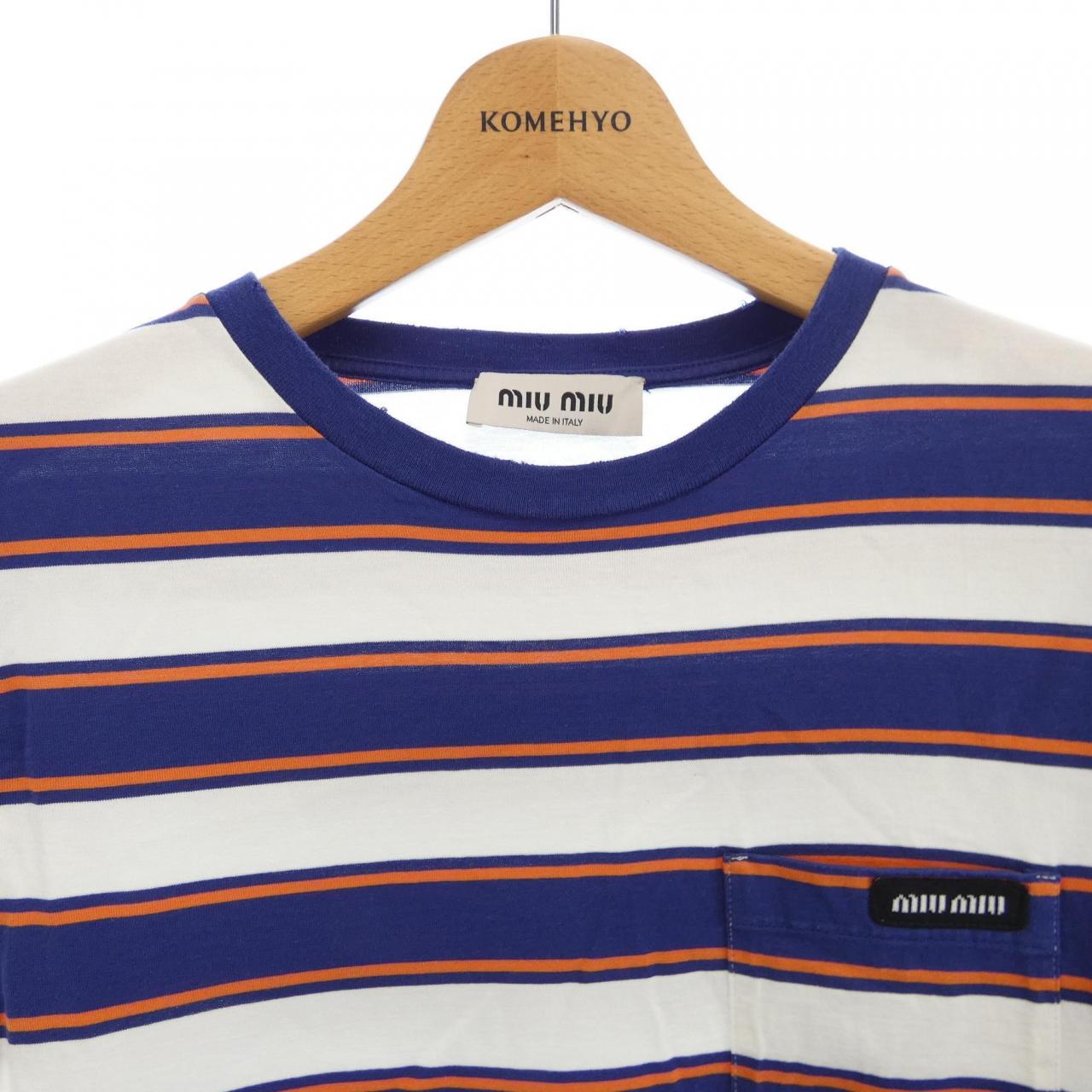 ミュウミュウ MIU MIU MIU MIU ロゴ MJN537 SOOO 14RT Tシャツ