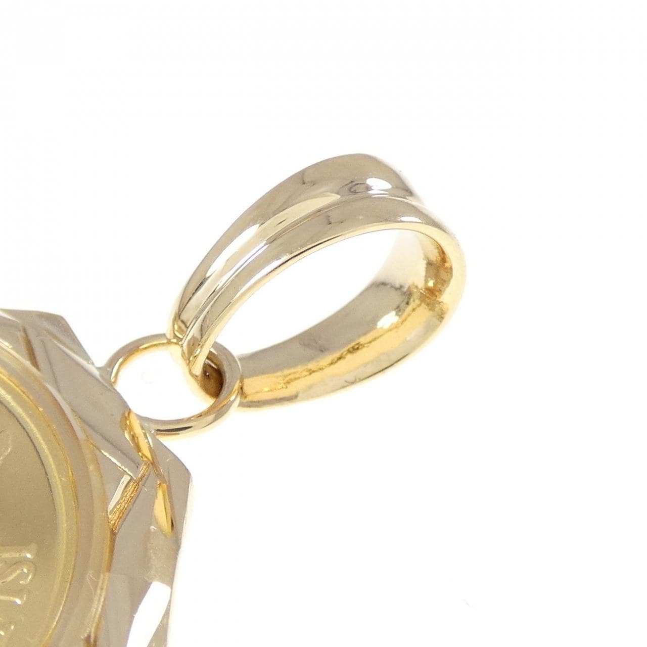 K18YG(枠) コイン ペンダント