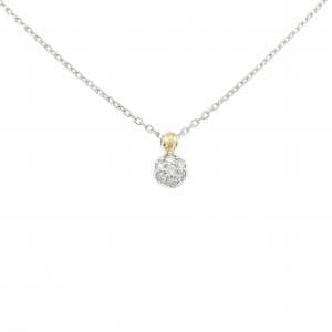 PT900/K18YG/PT850 ダイヤモンド ネックレス 0.07CT