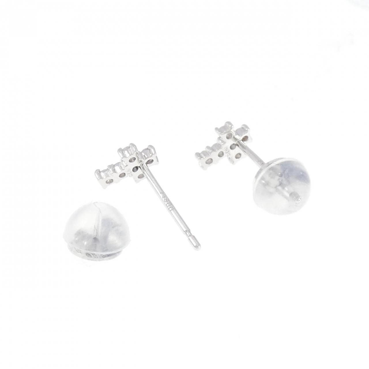 PT Cross Diamond Earrings 0.10CT