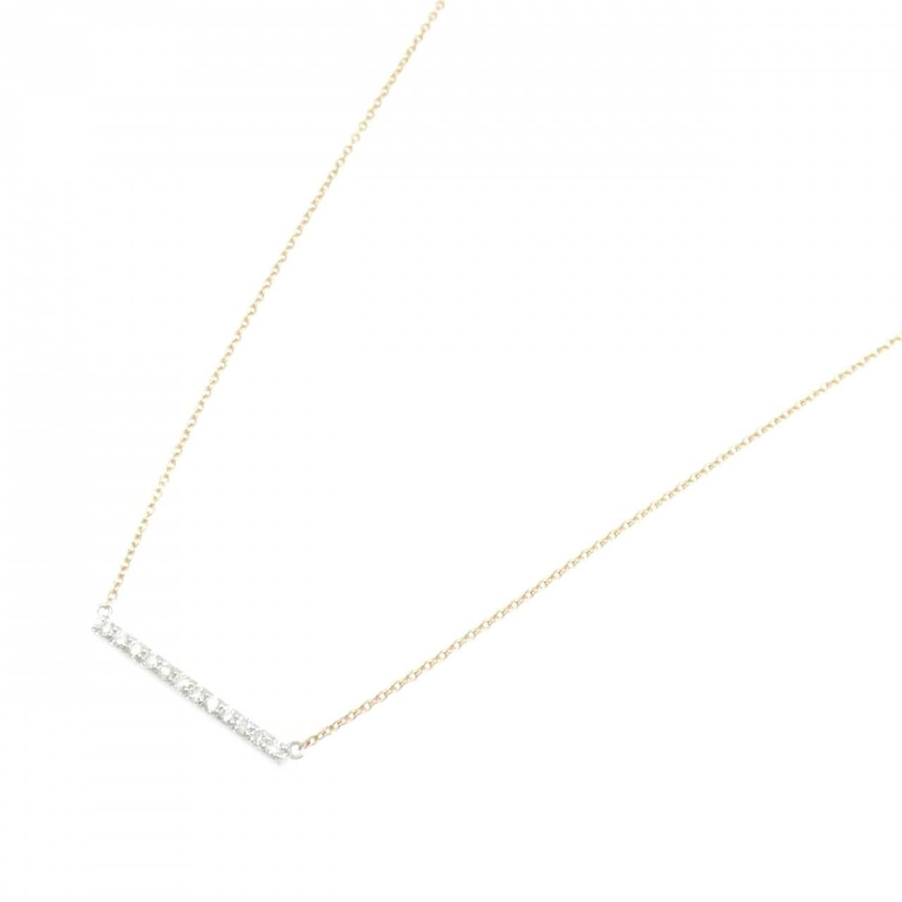 K18PG/K18WG ダイヤモンド ネックレス 0.20CT
