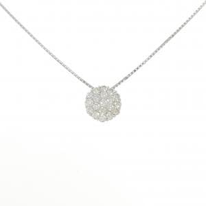 K18WG パヴェ ダイヤモンド ネックレス 1.00CT