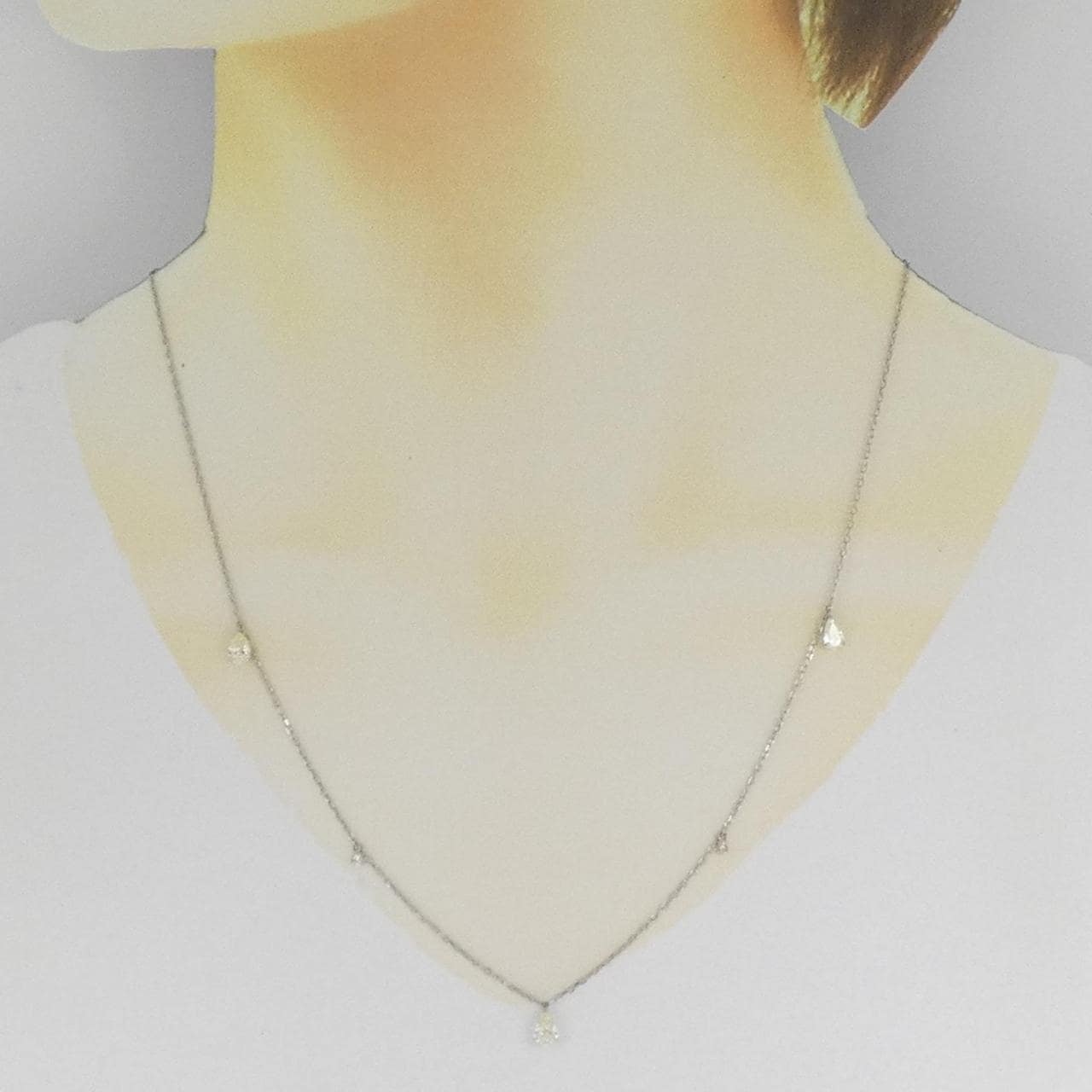 【新品】PT900/PT850 ダイヤモンド ネックレス 0.85CT