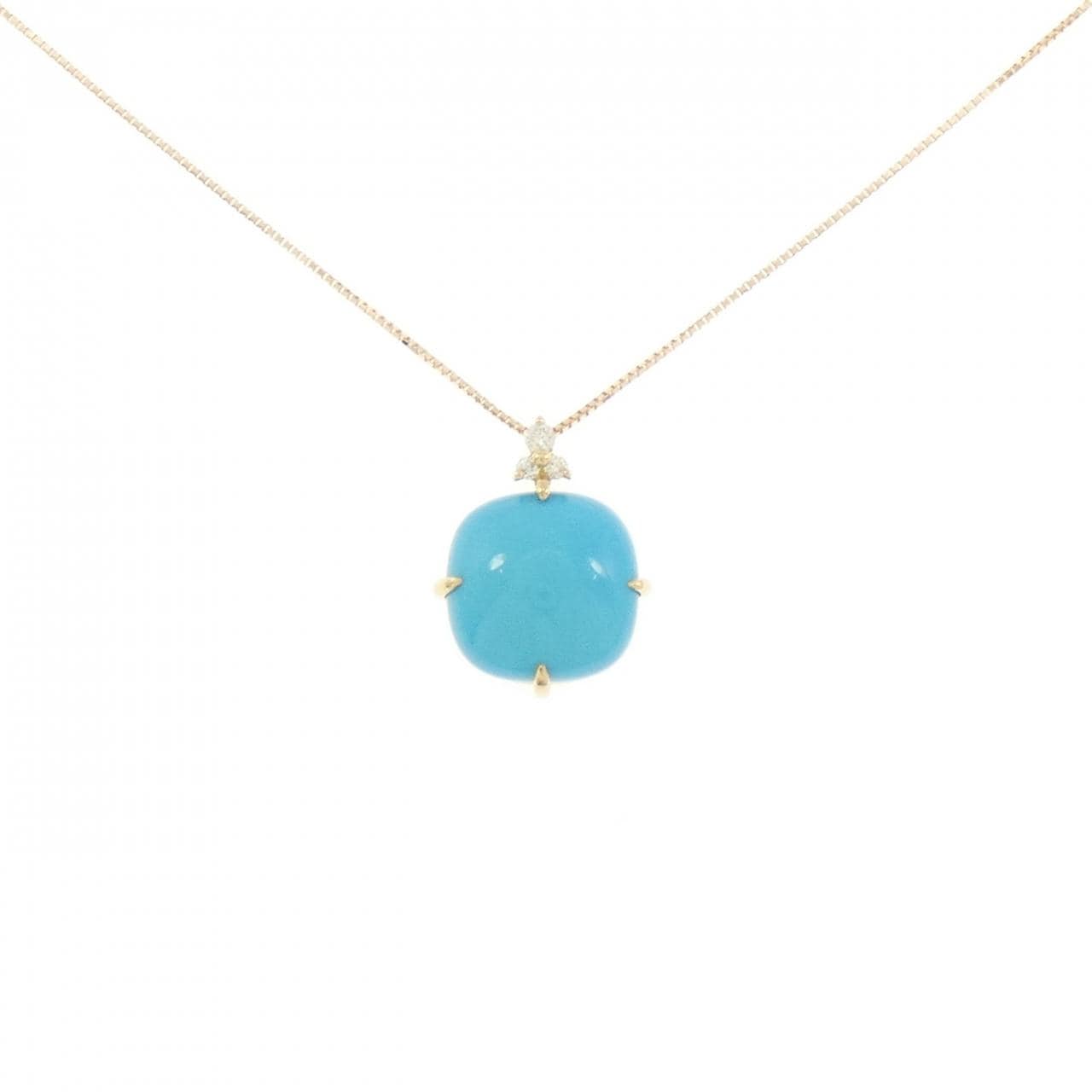 ジーエスティービー ターコイズ ネックレス 6.00CT