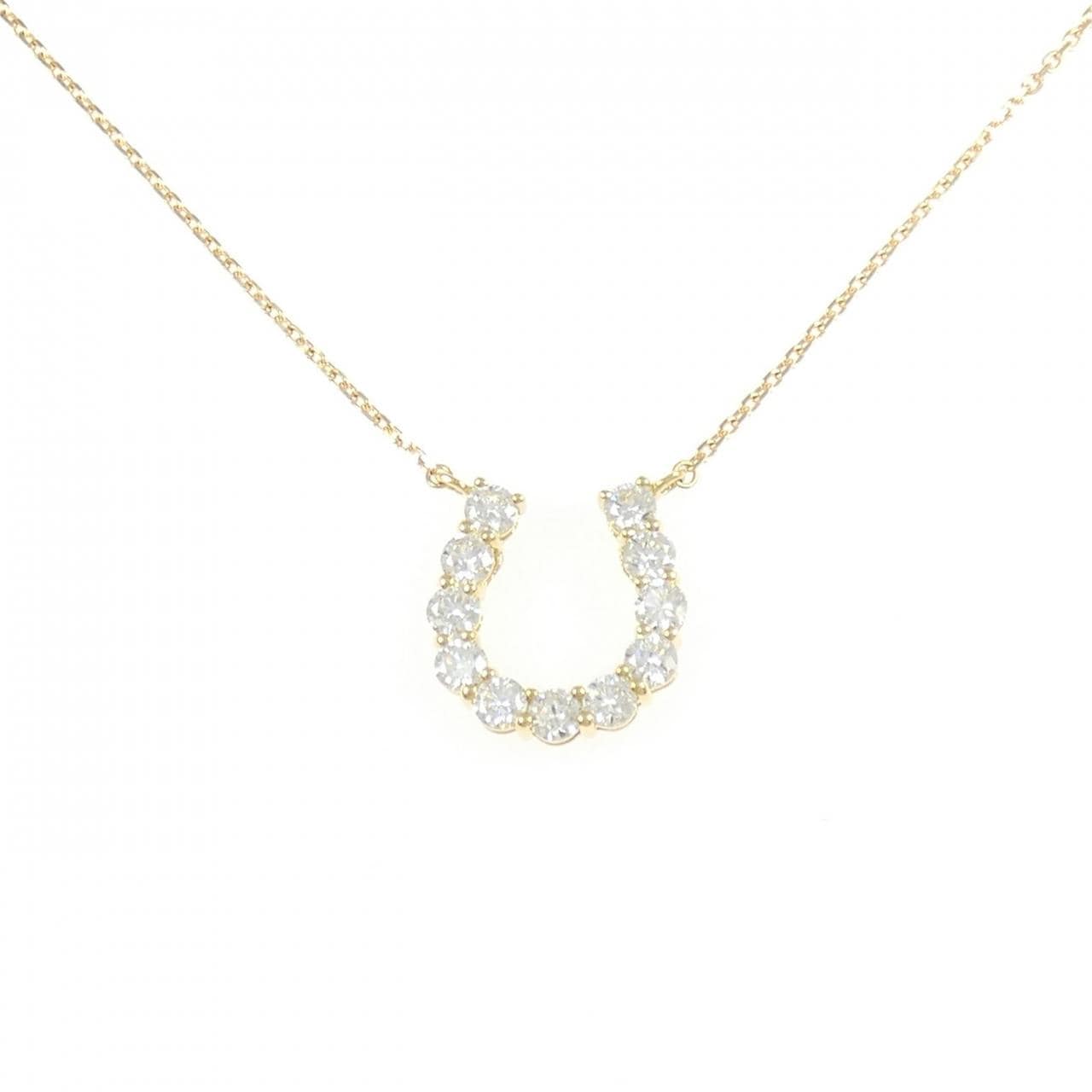 【新品】K18YG ダイヤモンド ネックレス 1.001CT E VVS2-SI1 VG-GOOD
