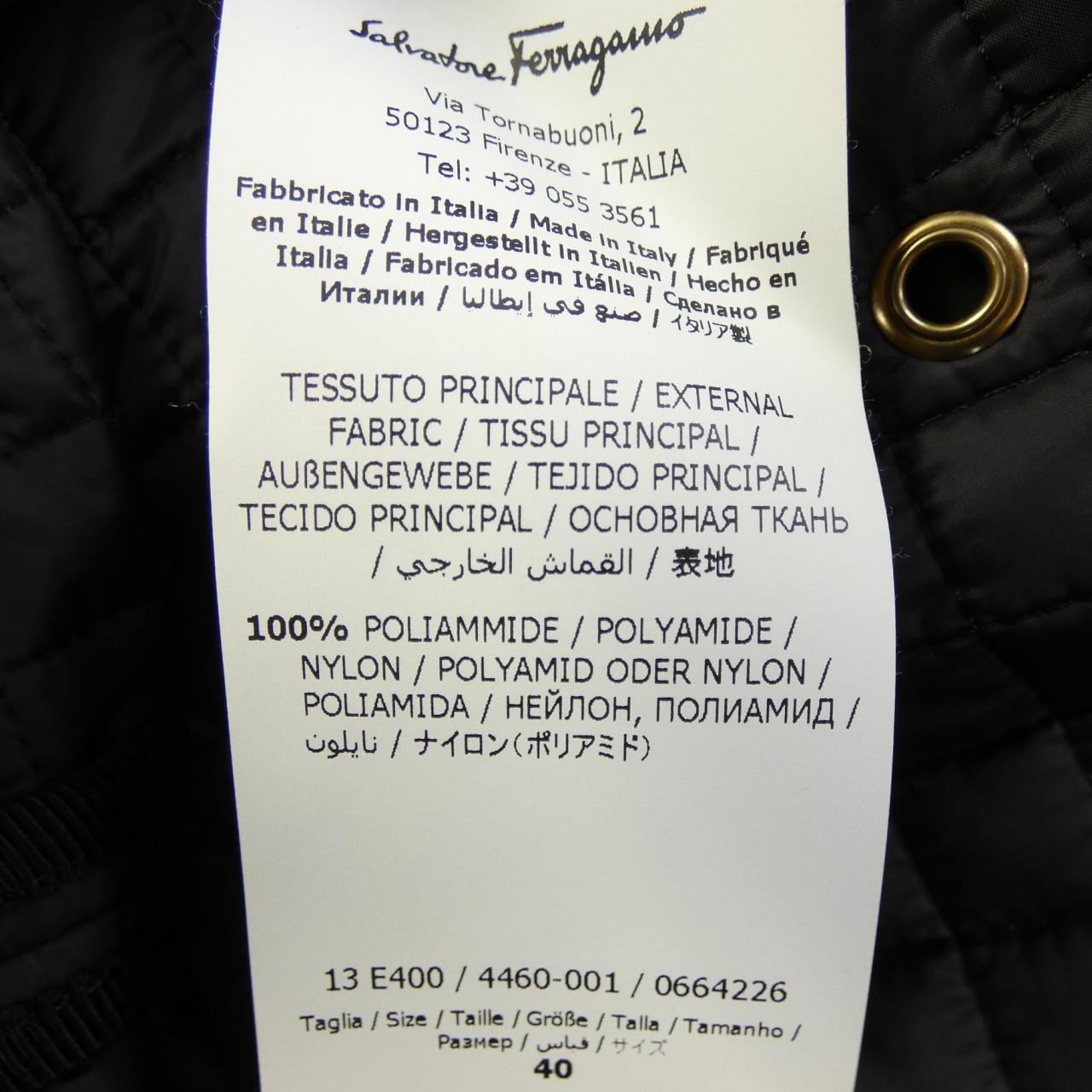 サルヴァトーレフェラガモ SALVATORE FERRAGAMO 13 E400 ブルゾン