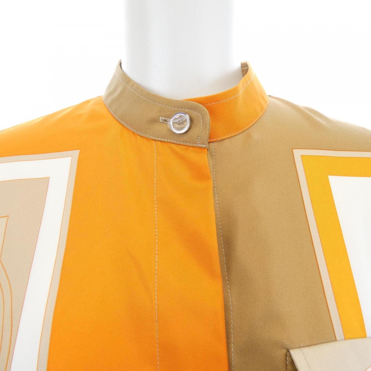 エルメス HERMES EX-LIBRIS 3E0607D7 ツイルレーヌ シャツ