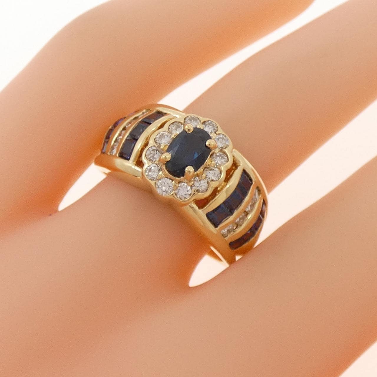 K18YG サファイヤ リング 1.48CT