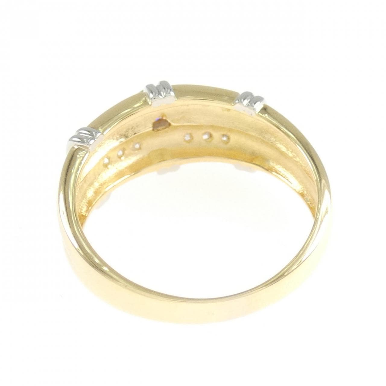 K18YG/PT900 ダイヤモンド リング 0.15CT