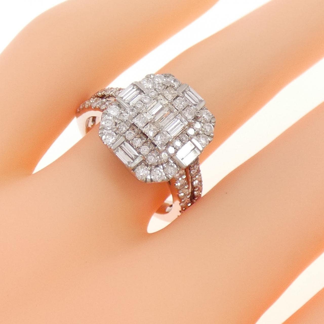 K18WG ダイヤモンド リング 1.40CT