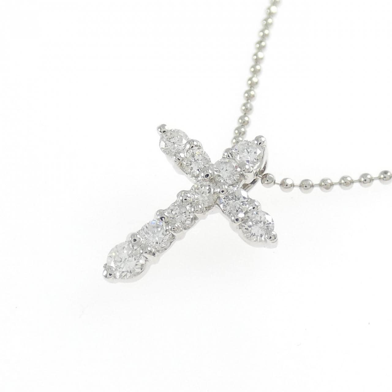 PT900/PT850 クロス ダイヤモンド ネックレス 0.31CT