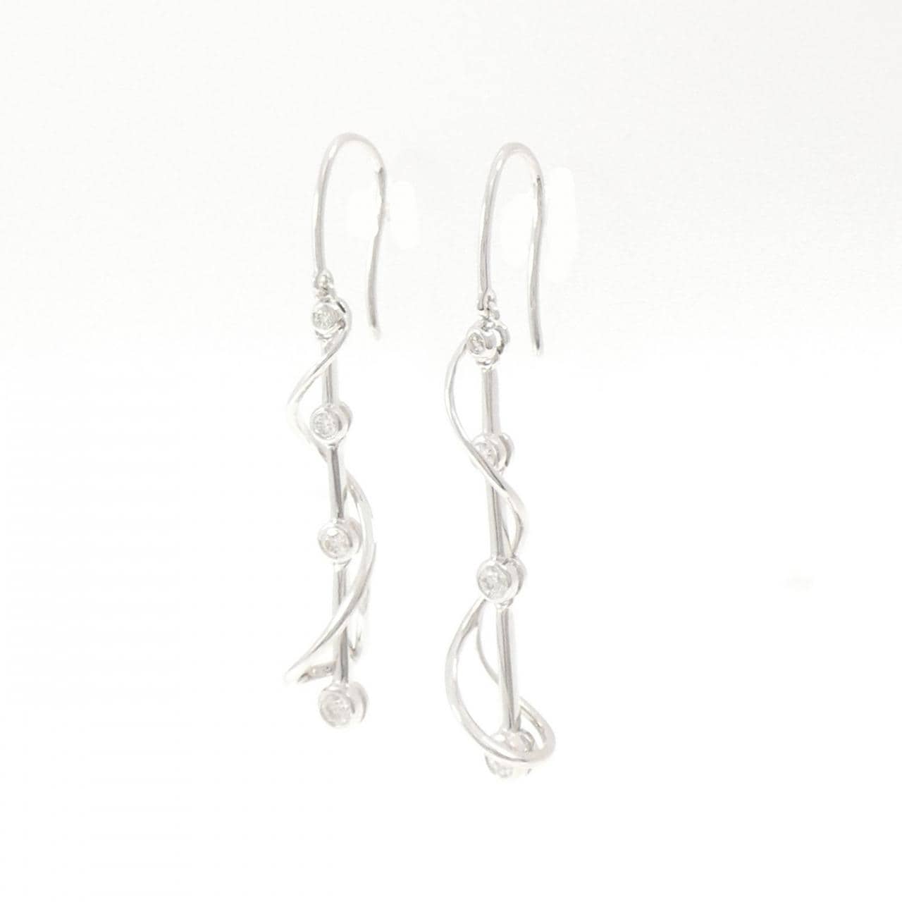 K18WG ダイヤモンド ピアス 0.42CT