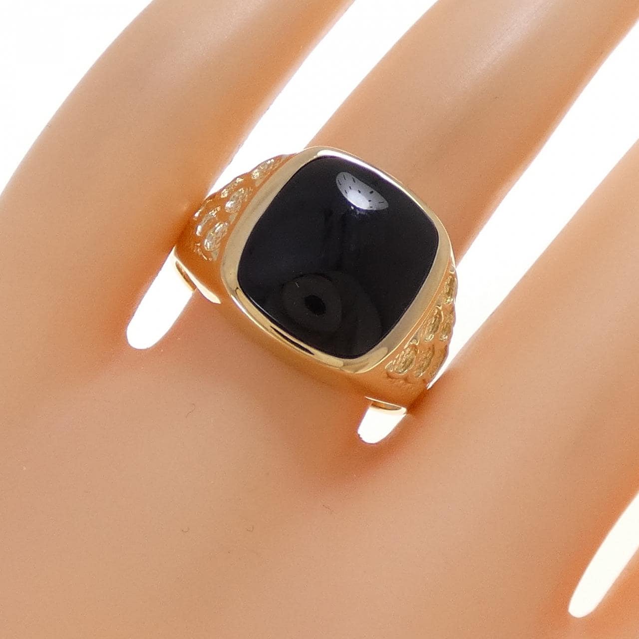 K18YG オニキス リング