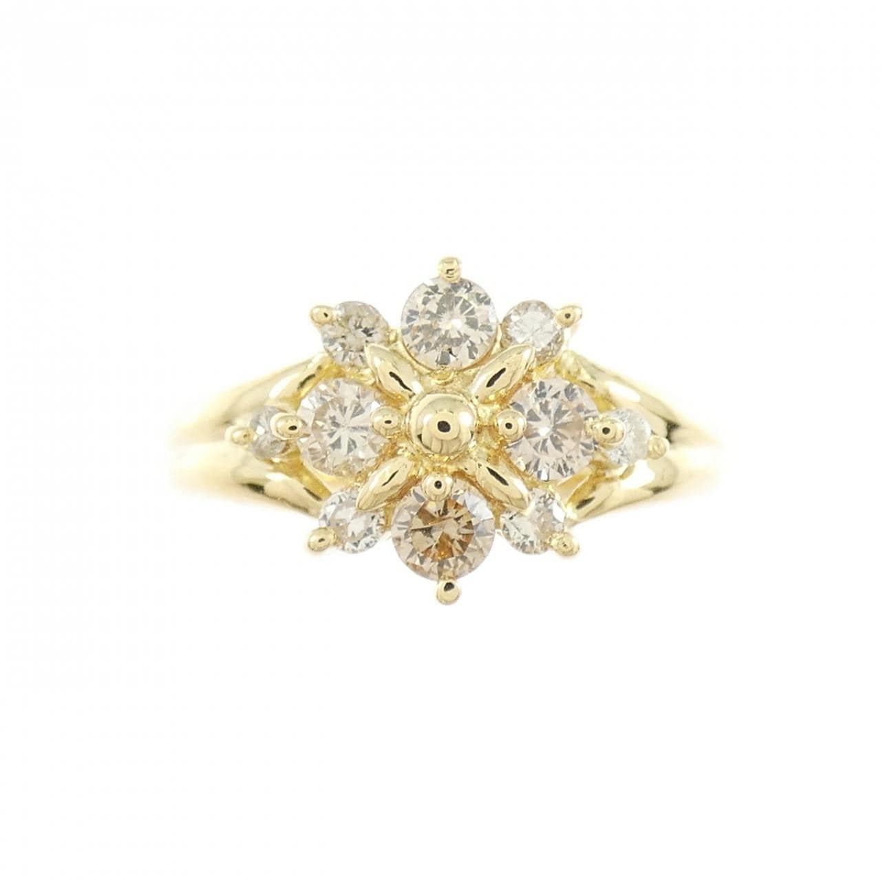 K18YG ダイヤモンド ピンキーリング 0.35CT