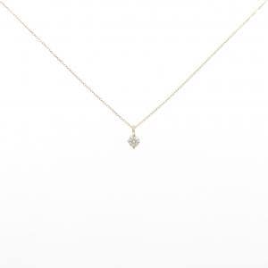 K18YG ソリティア ダイヤモンド ネックレス 0.07CT
