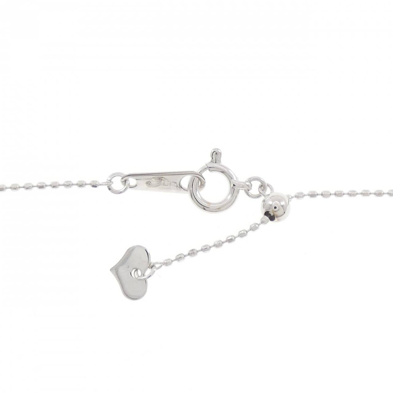 K18WG ハート パヴェ ダイヤモンド ネックレス 1.00CT