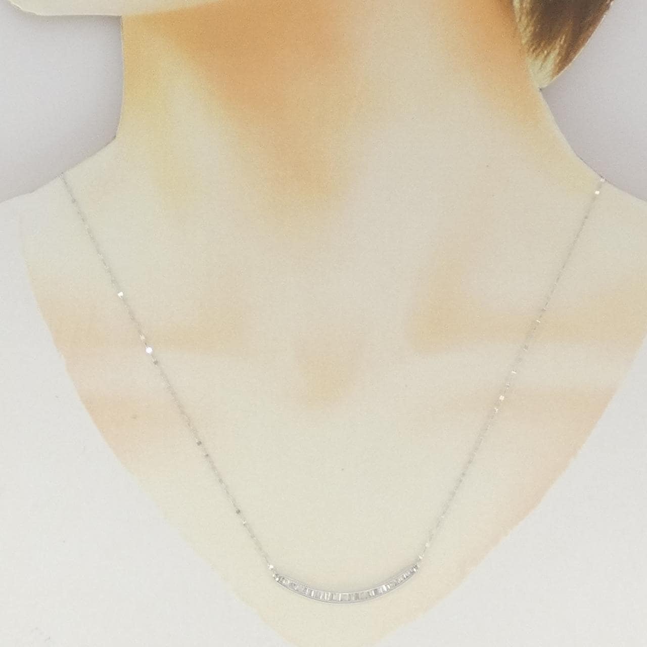 K18WG ダイヤモンド ネックレス 0.25CT