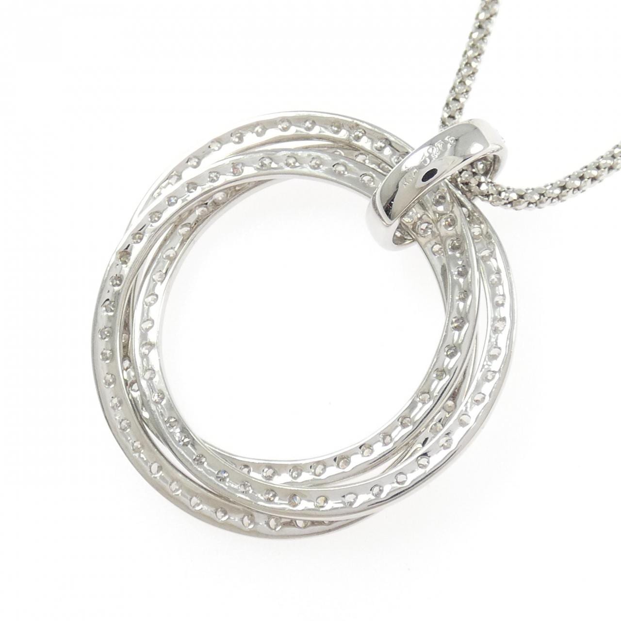 K18WG ダイヤモンド ネックレス 2.05CT
