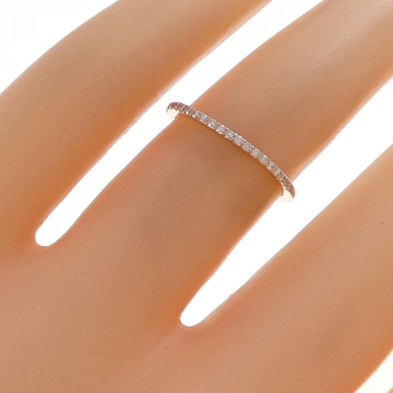 K18PG ダイヤモンド ピンキーリング 0.08CT