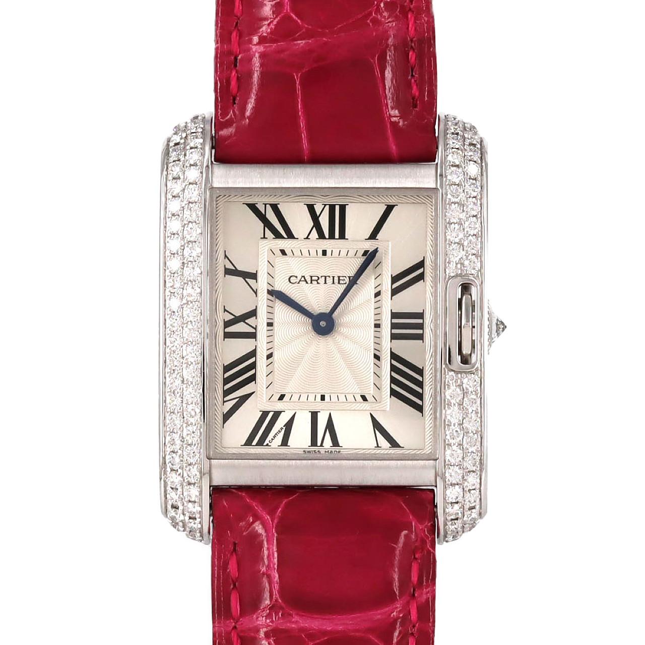 カルティエ タンクアングレーズMM WG/2D WT100030 WG クォーツ