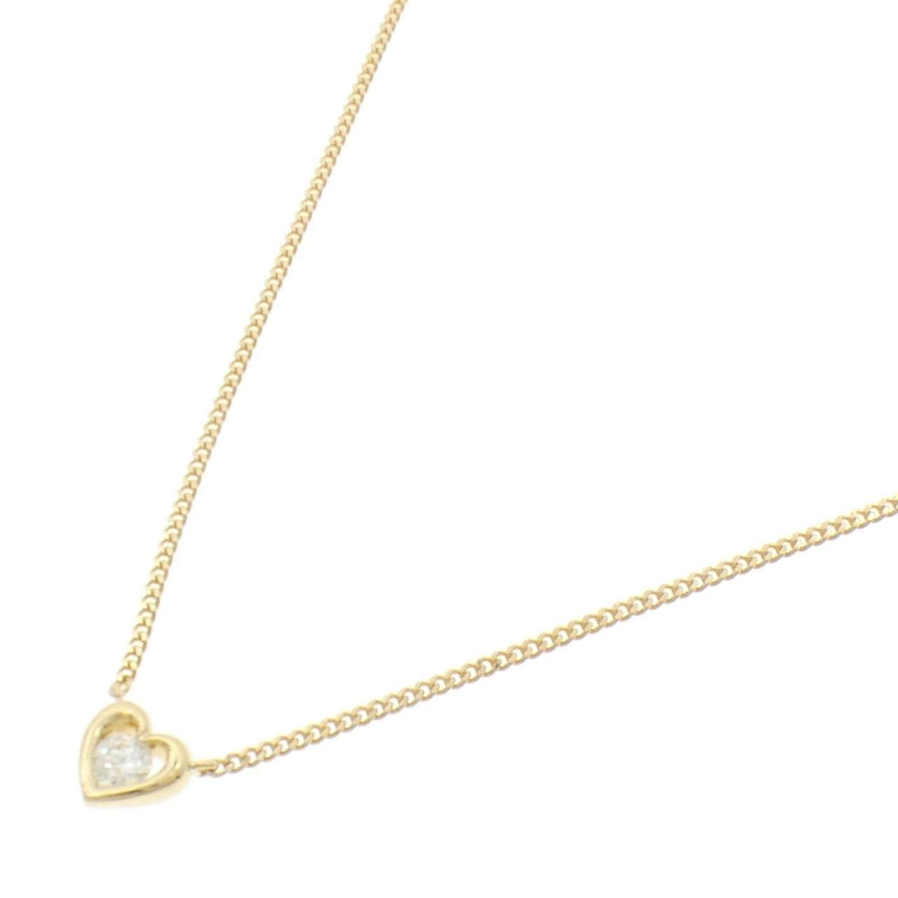 K18YG ハート ダイヤモンド ネックレス 0.27CT