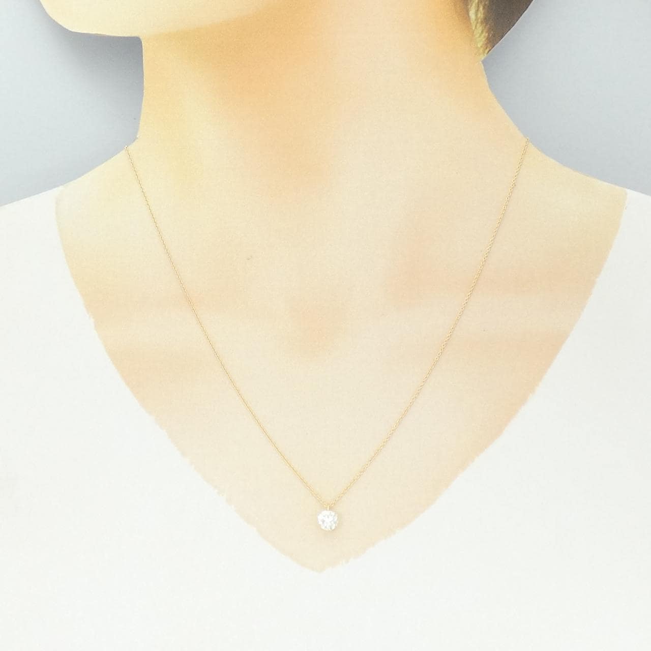 【リメイク】K18YG ダイヤモンド ネックレス 0.587CT I I1 VG