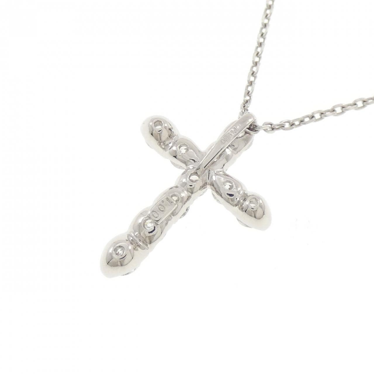 PT900/PT850 クロス ダイヤモンド ネックレス 1.00CT