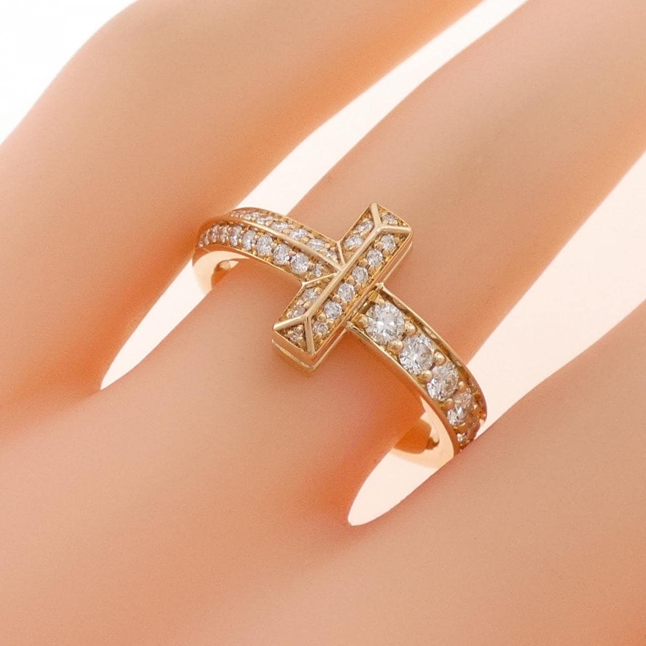 ティファニー Tワン ナロー リング 0.45CT
