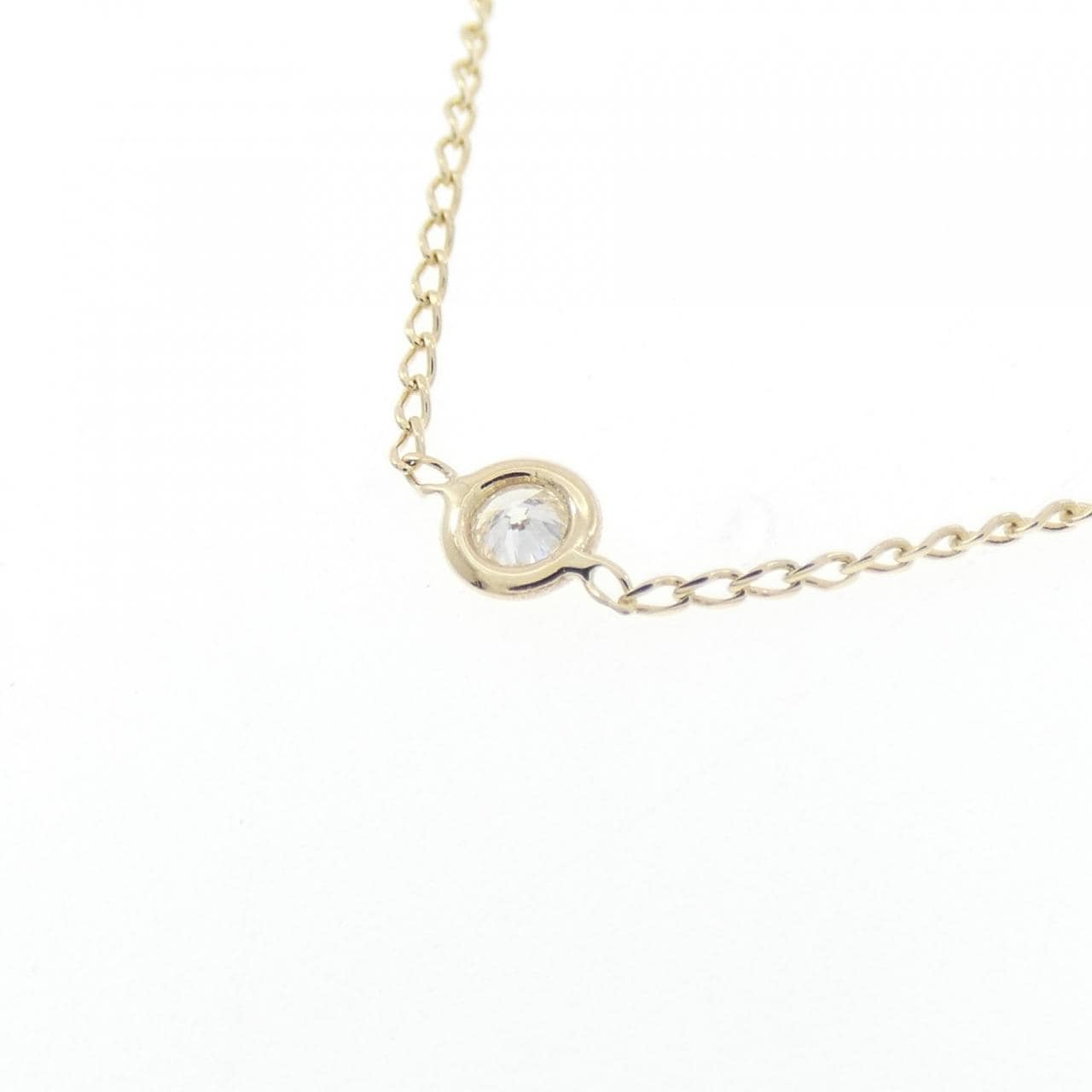 K10YG ソリティア ダイヤモンド ネックレス