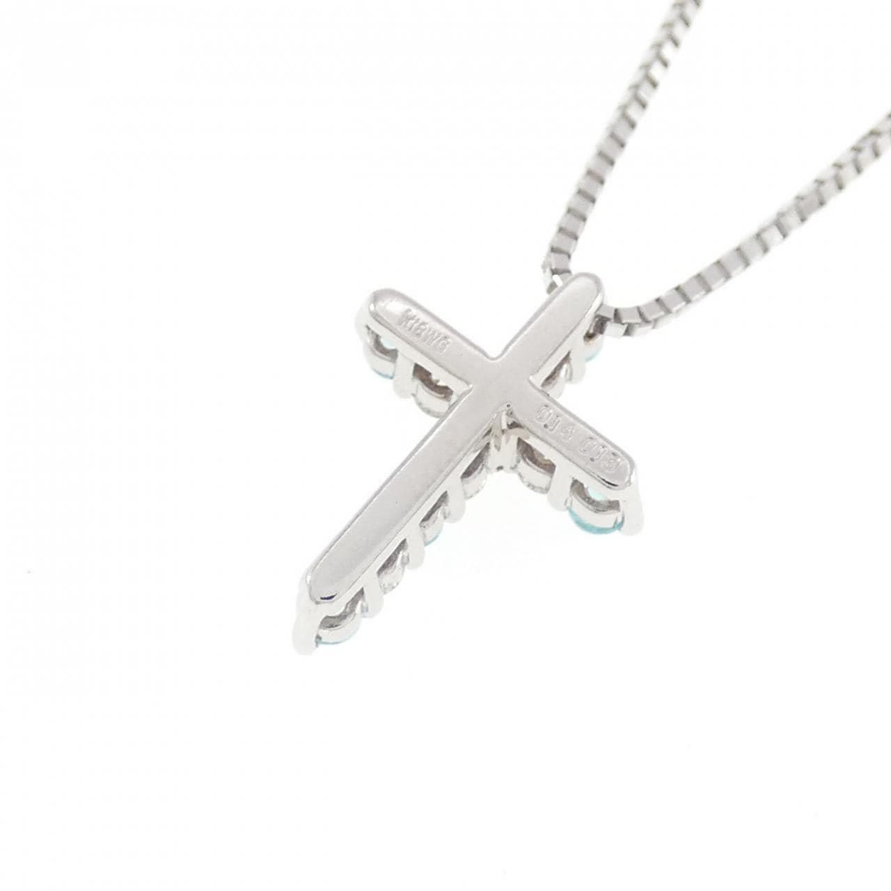 K18WG クロス トルマリン ネックレス 0.14CT