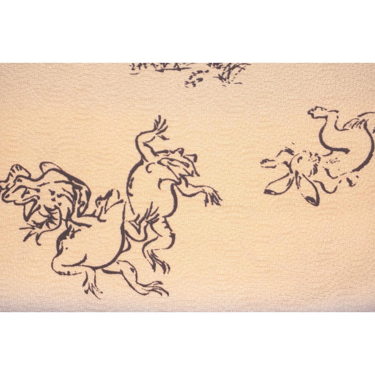 帯揚　鳥獣戯画