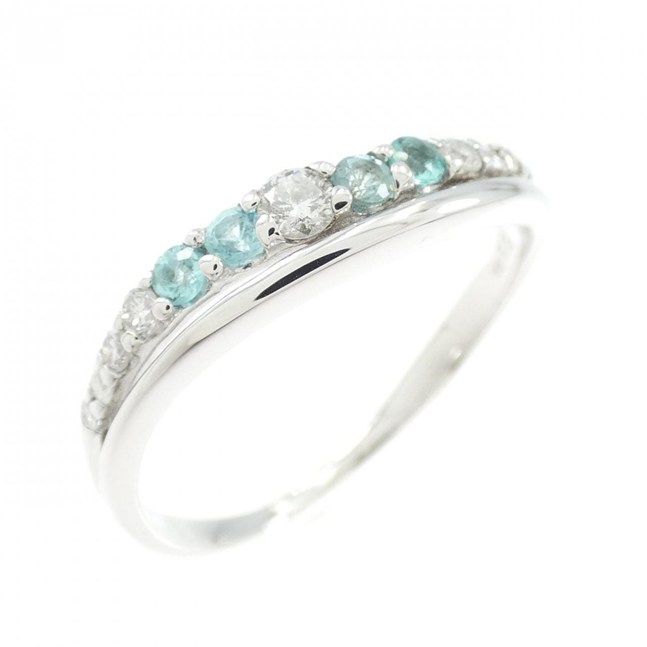 K18WG碧璽戒指 0.17克拉