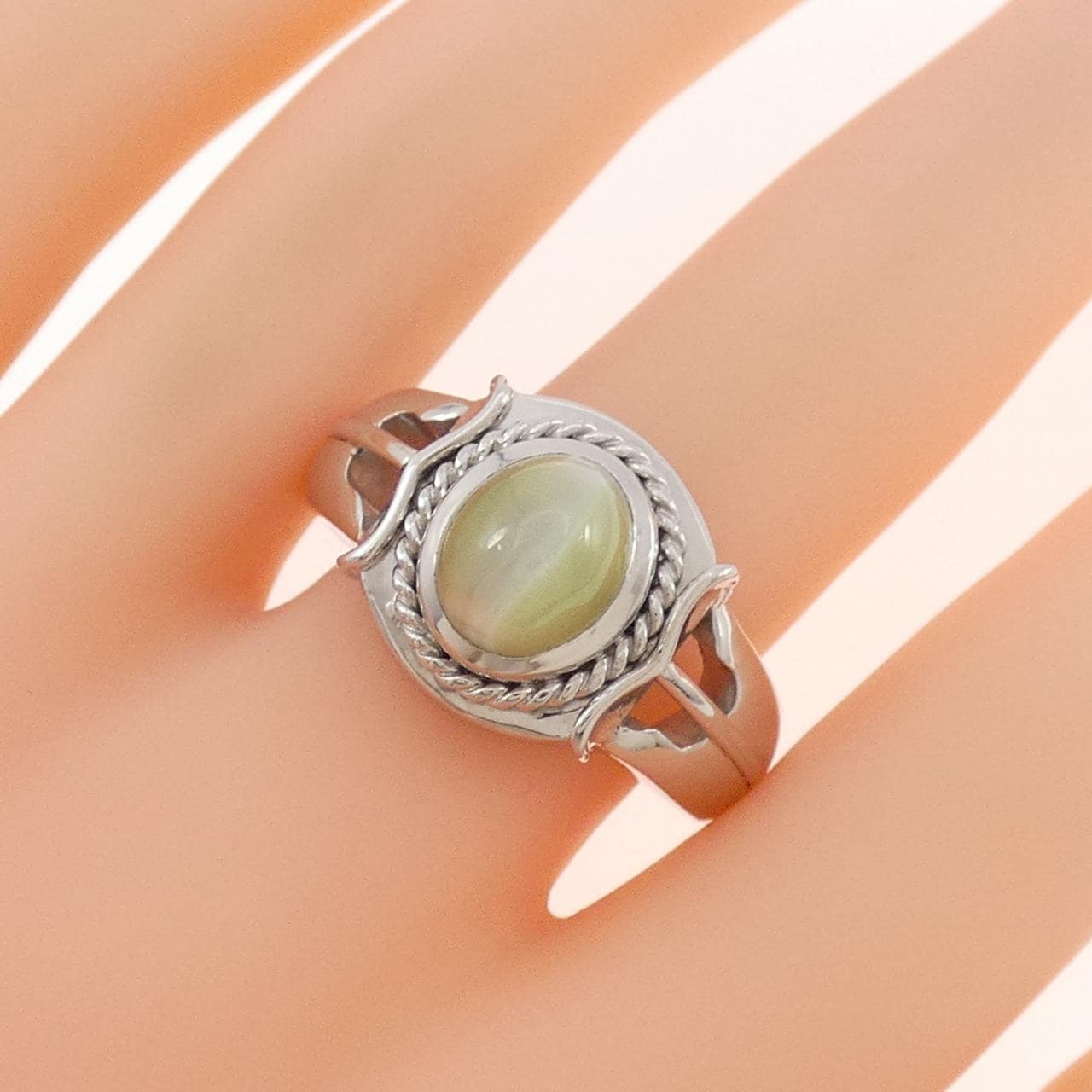 PT900 クリソベリルキャッツアイ リング 4.075CT
