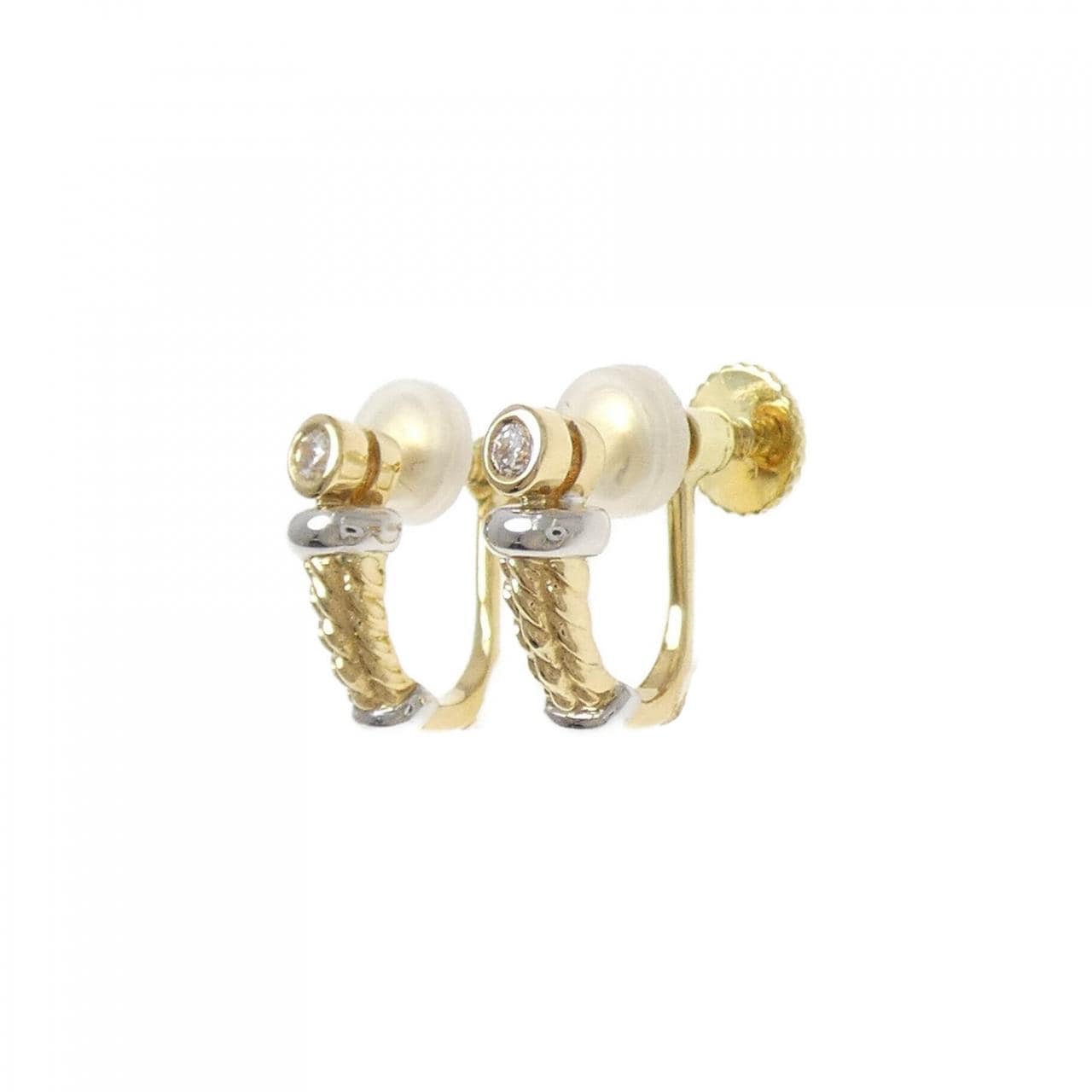 18KT/18KWG ダイヤモンド イヤリング